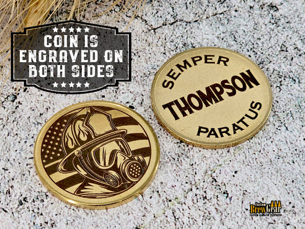 Firefighter Axe Bottle Opener and Coin Gift Set