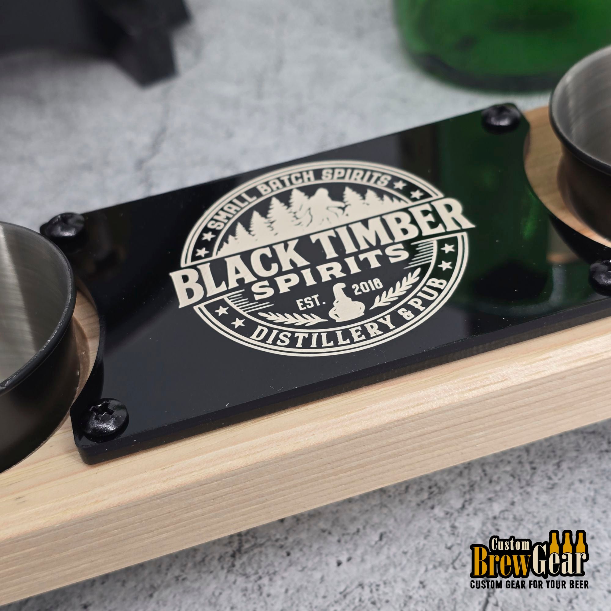 Custom Distillery Shot Glass Flight