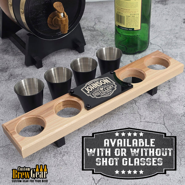 Custom Distillery Shot Glass Flight