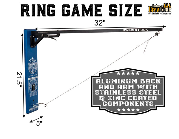 Anodized Aluminum Personalized Ring & Hook Game | Outdoor Family Game - Custom Brew Gear