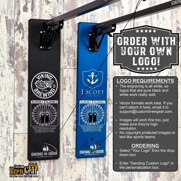 Anodized Aluminum Personalized Ring & Hook Game | Outdoor Family Game - Custom Brew Gear