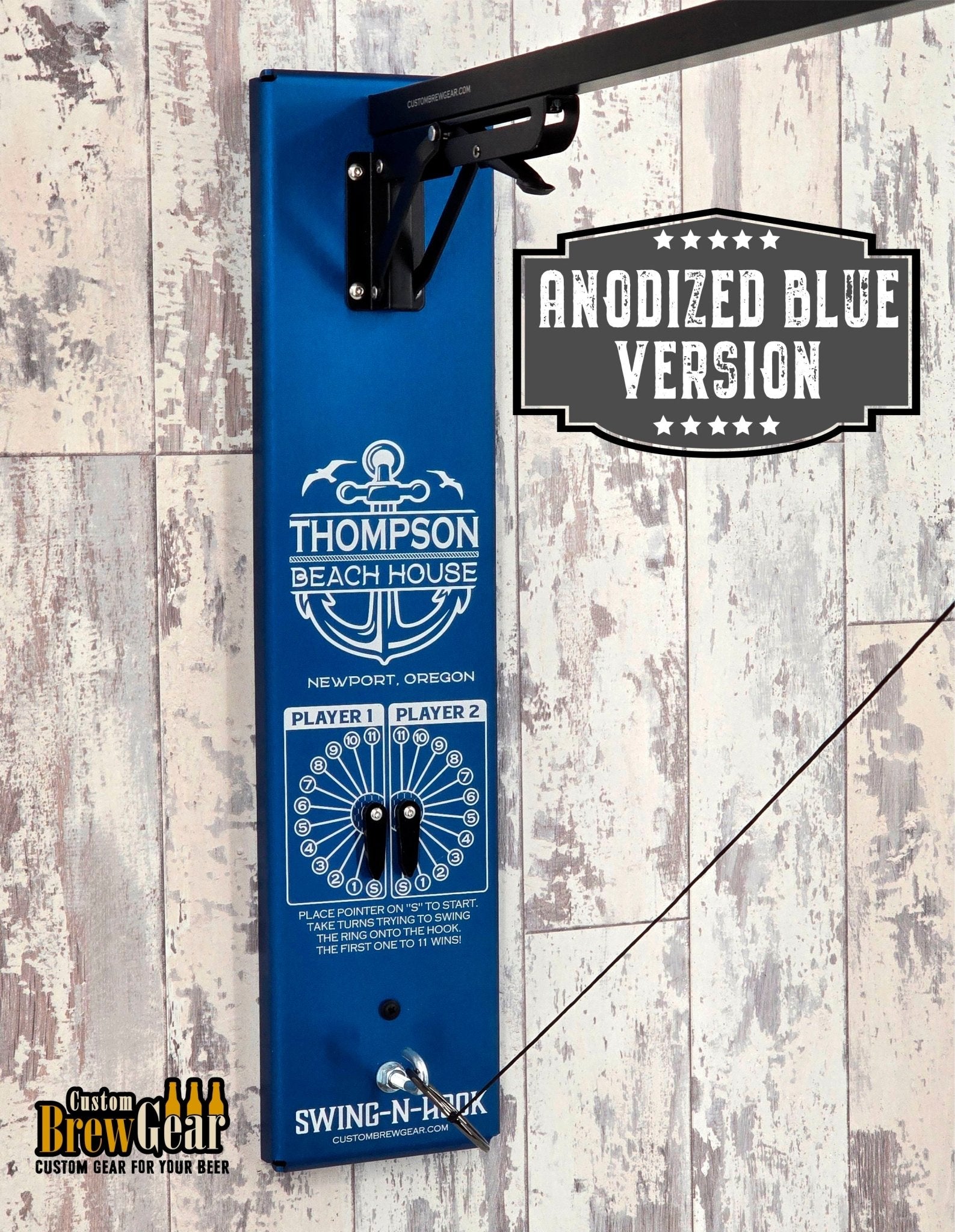 Anodized Aluminum Personalized Ring & Hook Game | Outdoor Family Game - Custom Brew Gear