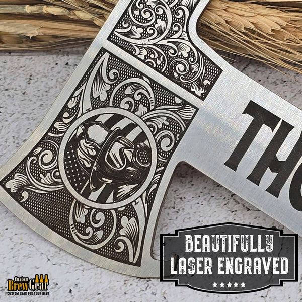Firefighter Axe Bottle Opener and Coin Gift Set - Custom Brew Gear