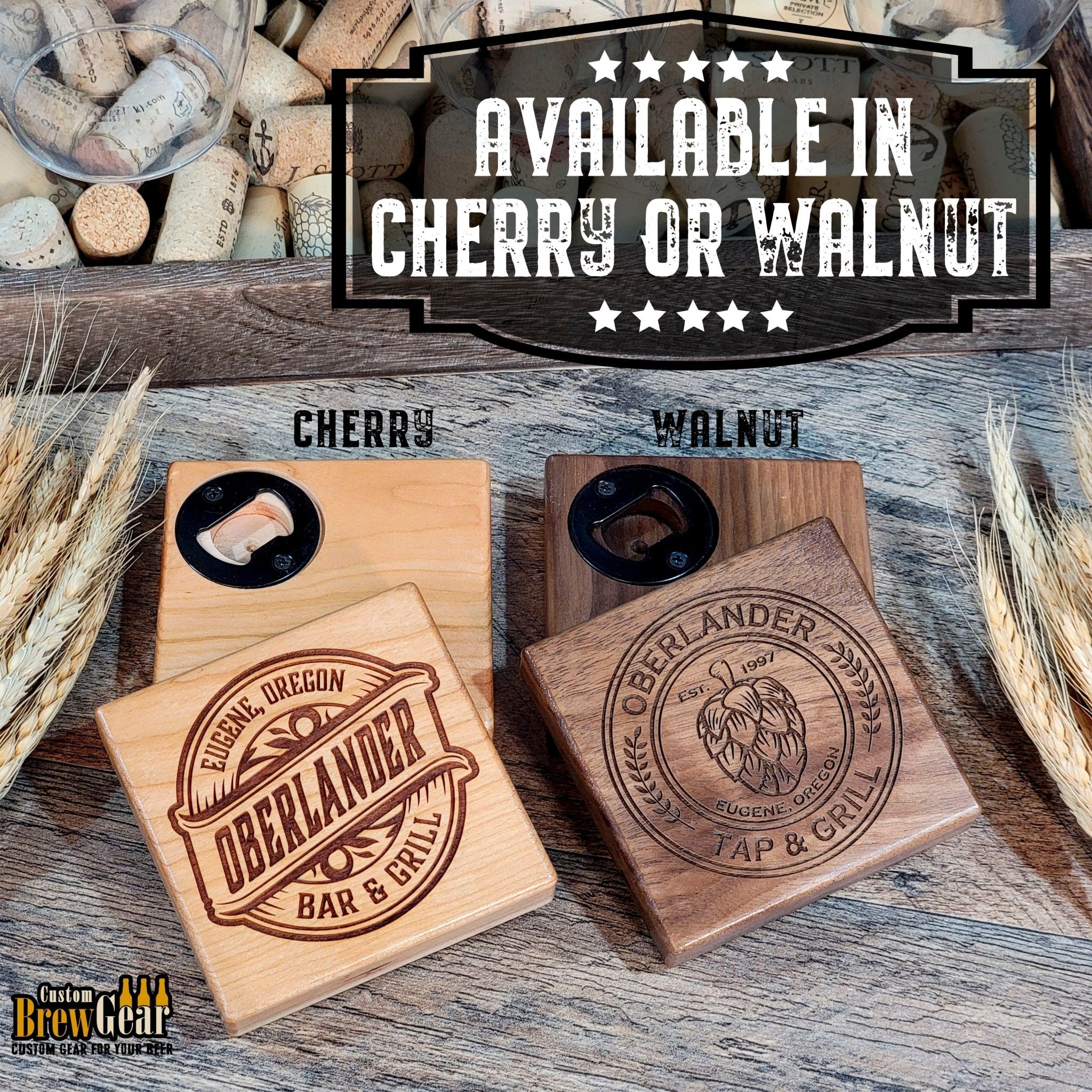Personalized Coaster with Opener - Custom Brew Gear