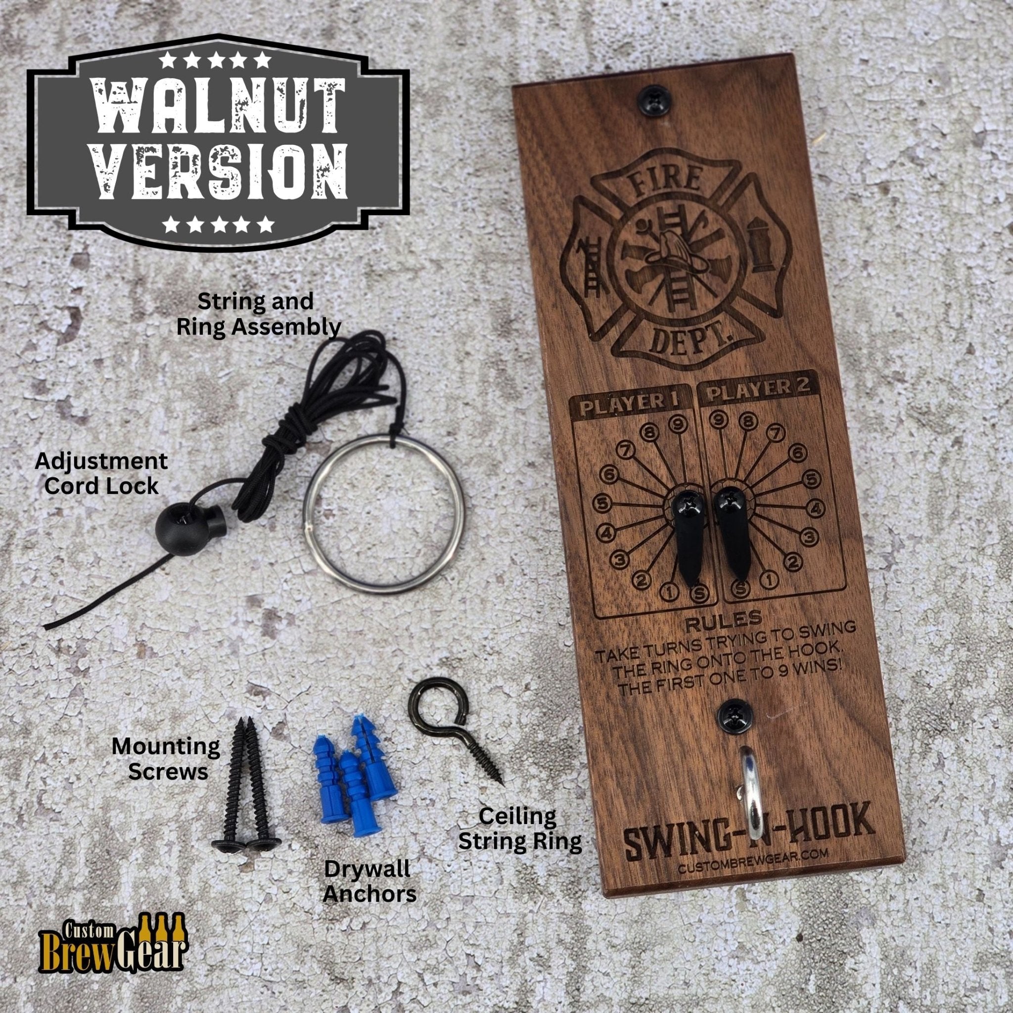 Personalized Ring & Hook Game with Scoreboard and Custom Logo - Custom Brew Gear