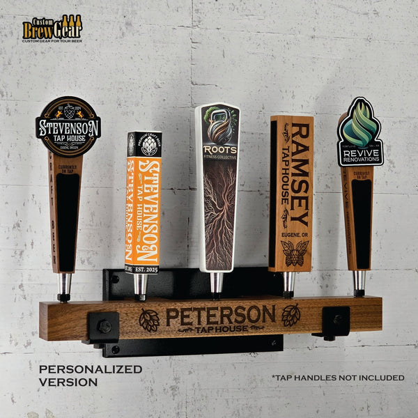 Personalized Rustic Tap Handle Display - Custom Brew Gear
