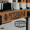 Personalized Rustic Tap Handle Display - Custom Brew Gear