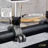 Rustic Black Pipe Tap Handle Display - Custom Brew Gear