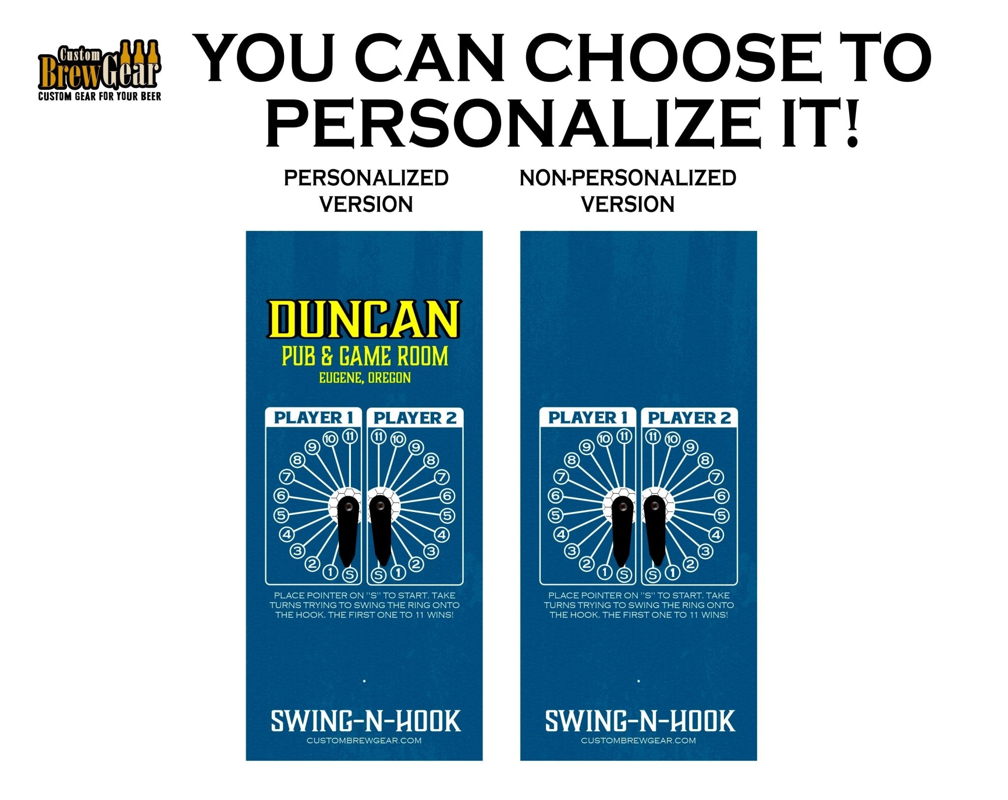 Folding Wall Mount Ring and Hook Game - Color Edition - Personalized - Custom Brew Gear