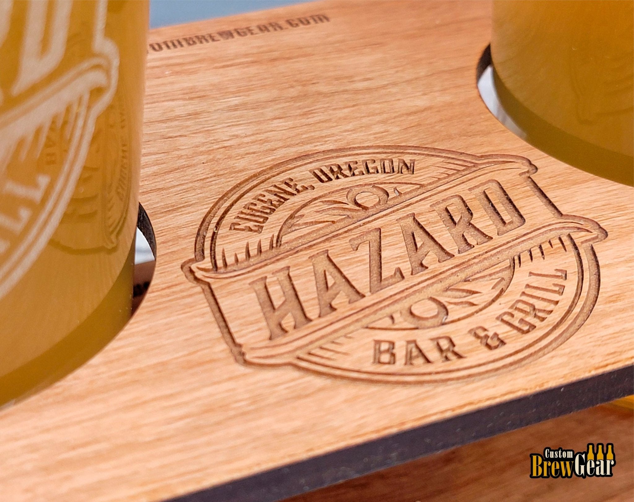 Personalized Pint Glass Flight - Set of Two - Custom Brew Gear