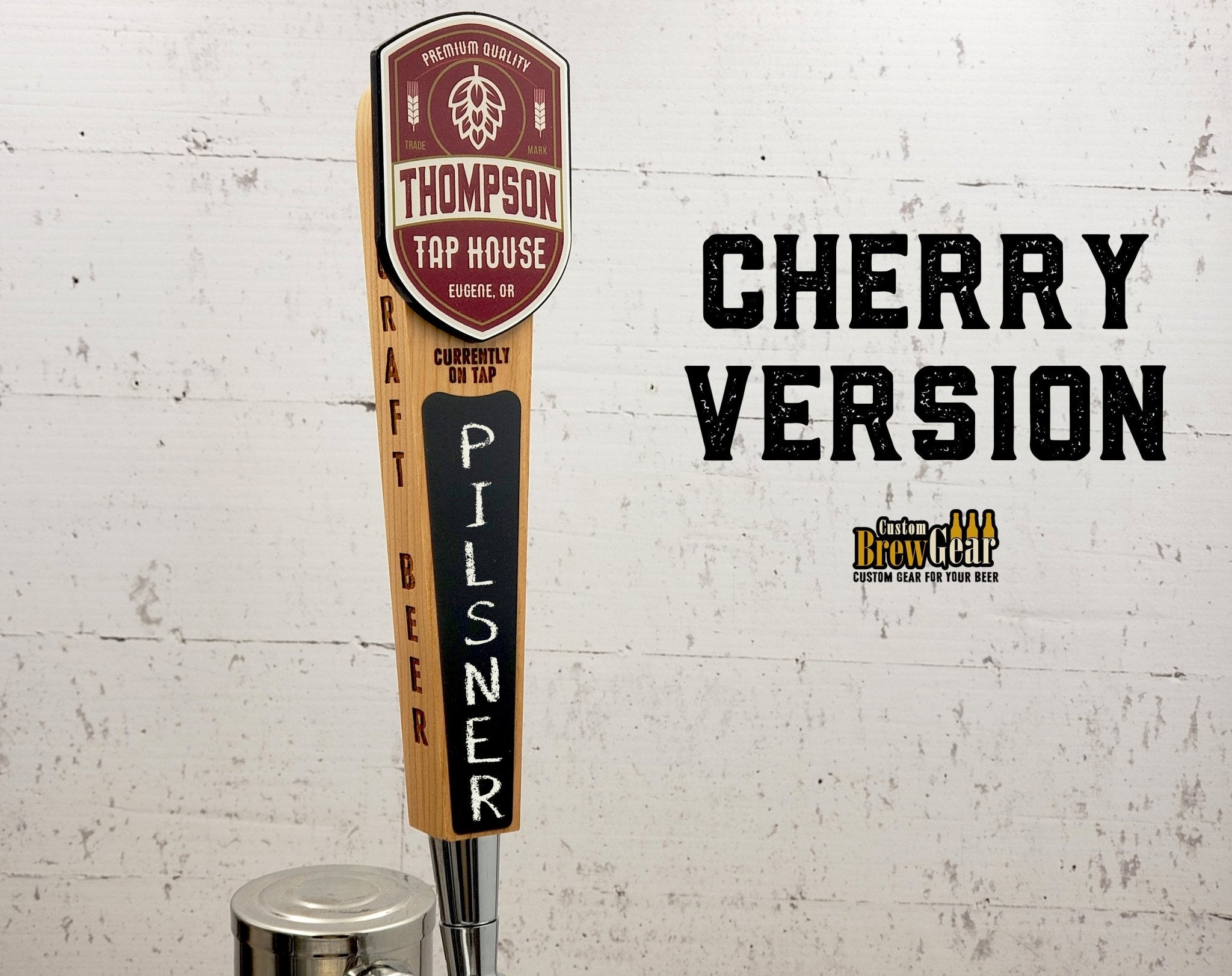 Red Label Edition - Custom Color Logo Chalkboard Tap Handle - Custom Brew Gear