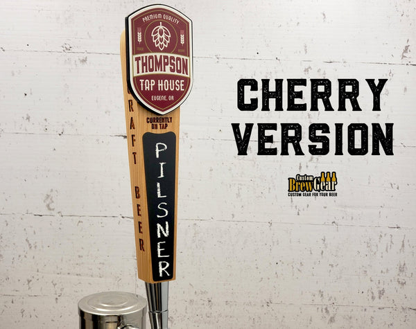 Red Label Edition - Custom Color Logo Chalkboard Tap Handle - Custom Brew Gear