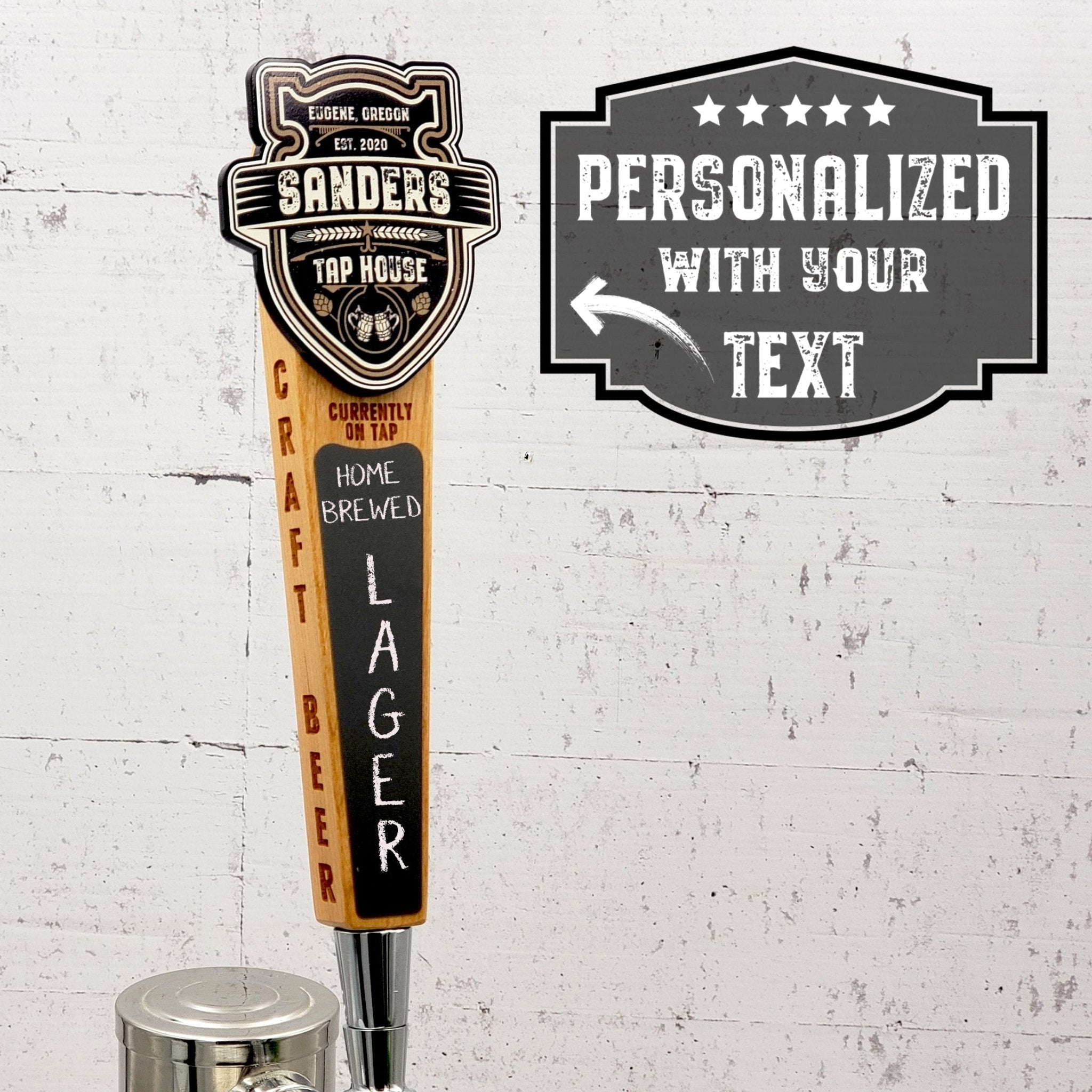 Retro Edition - Custom Color Chalkboard Beer Tap Handle - Custom Brew Gear