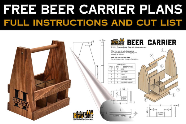 Free Downloadable Wooden Beer Carrier Plans - Custom Brew Gear