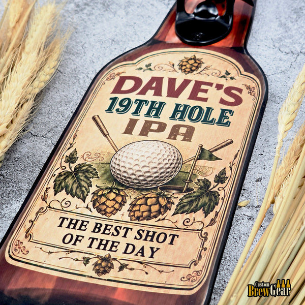 Custom Bottle Opener-19th Hole Golf Edition