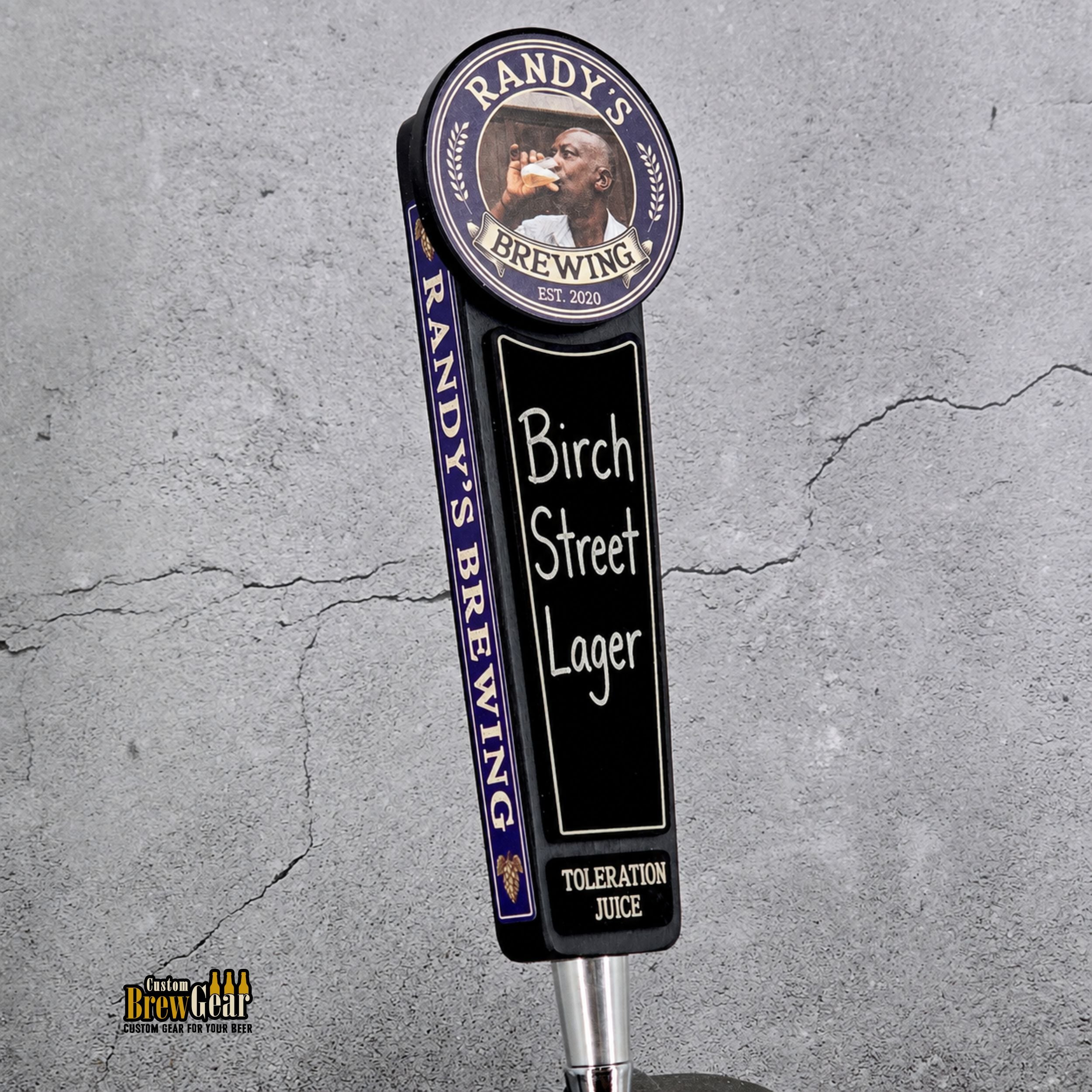 Custom Photo Tap Handle with Acrylic Chalkboard