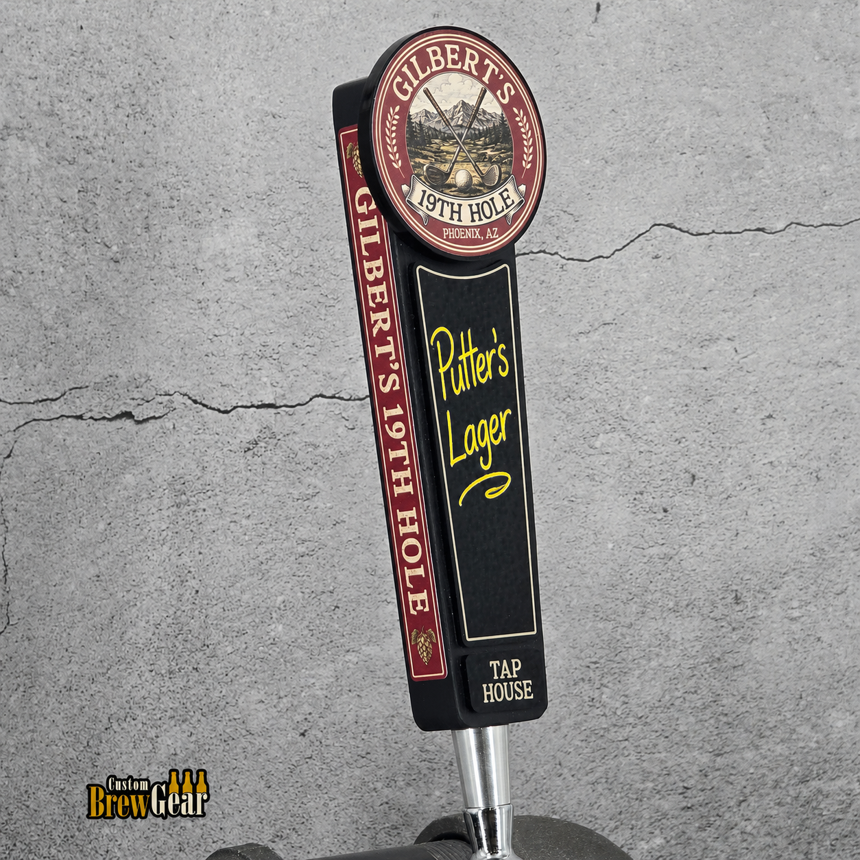 Custom Photo Tap Handle with Acrylic Chalkboard
