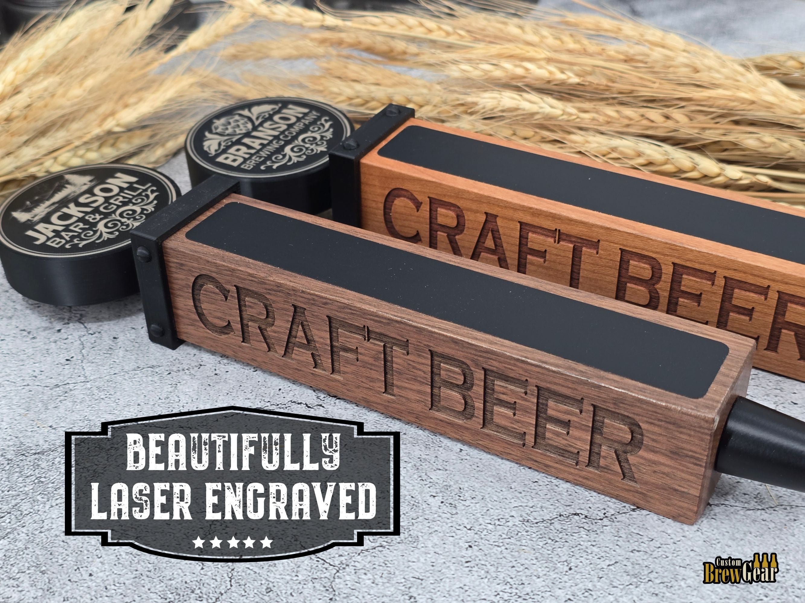 Personalized Beer Tap Handle – Black Label Round Edition