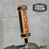 Premium Tap Handle with Stainless Steel Straps – Personalized Walnut or Cherry