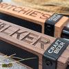Premium Tap Handle with Stainless Steel Straps – Personalized Walnut or Cherry