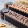 Premium Tap Handle with Stainless Steel Straps – Personalized Walnut or Cherry