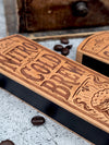 Coffee tap handles Engraved