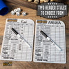 Personalized Dry Erase Dice Game Score Sheet
