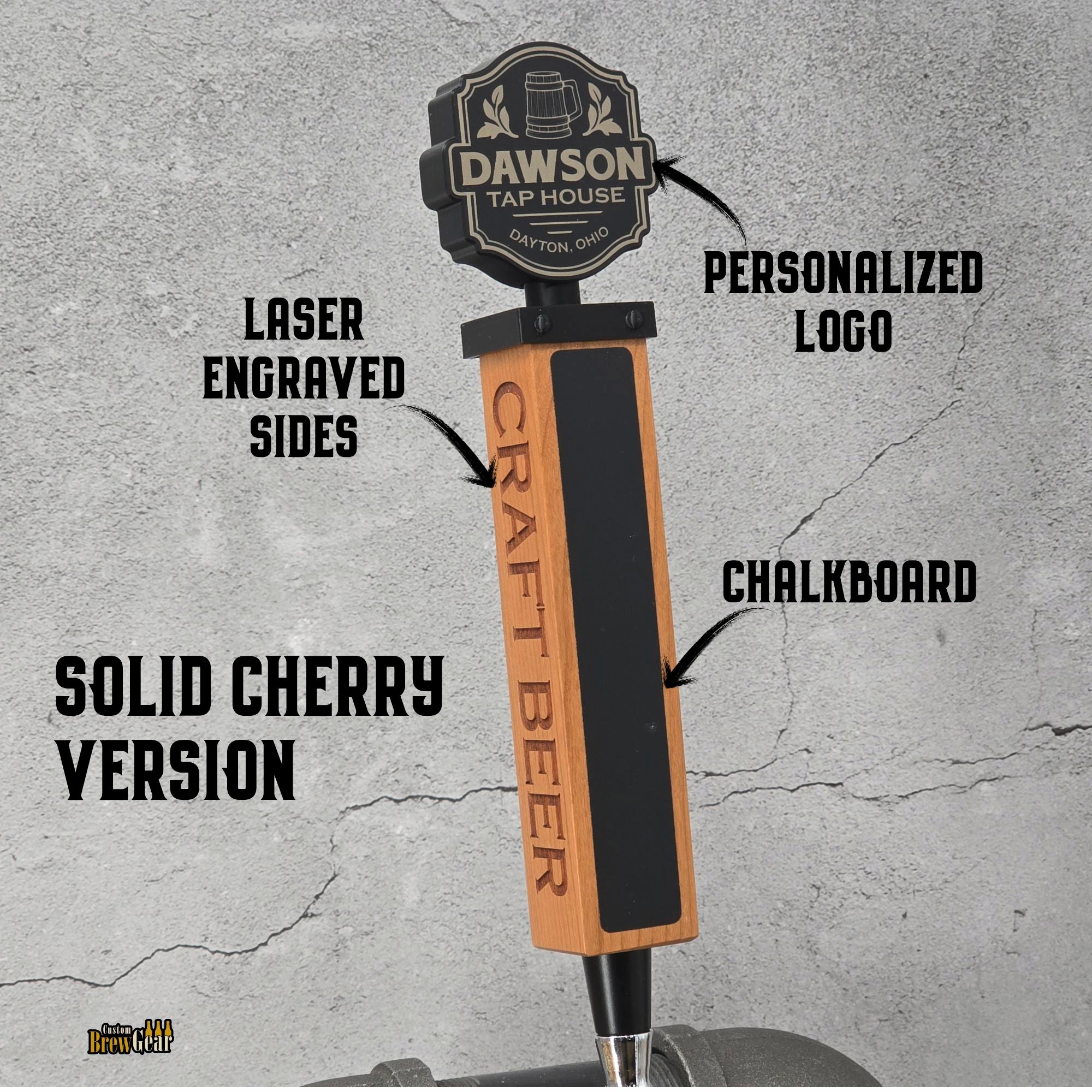 Custom Tap Handle-Black Label Menu Edition
