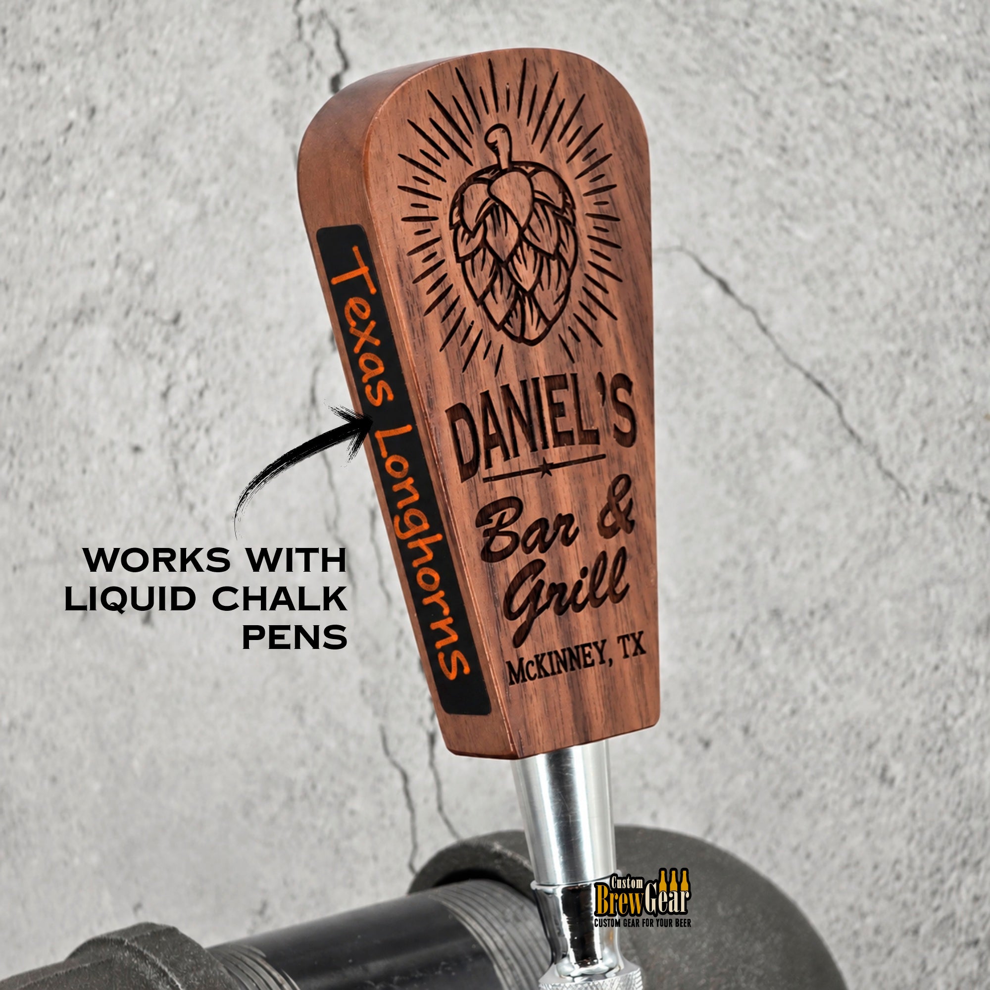 Personalized Short Beer Tap Handle – 5.75