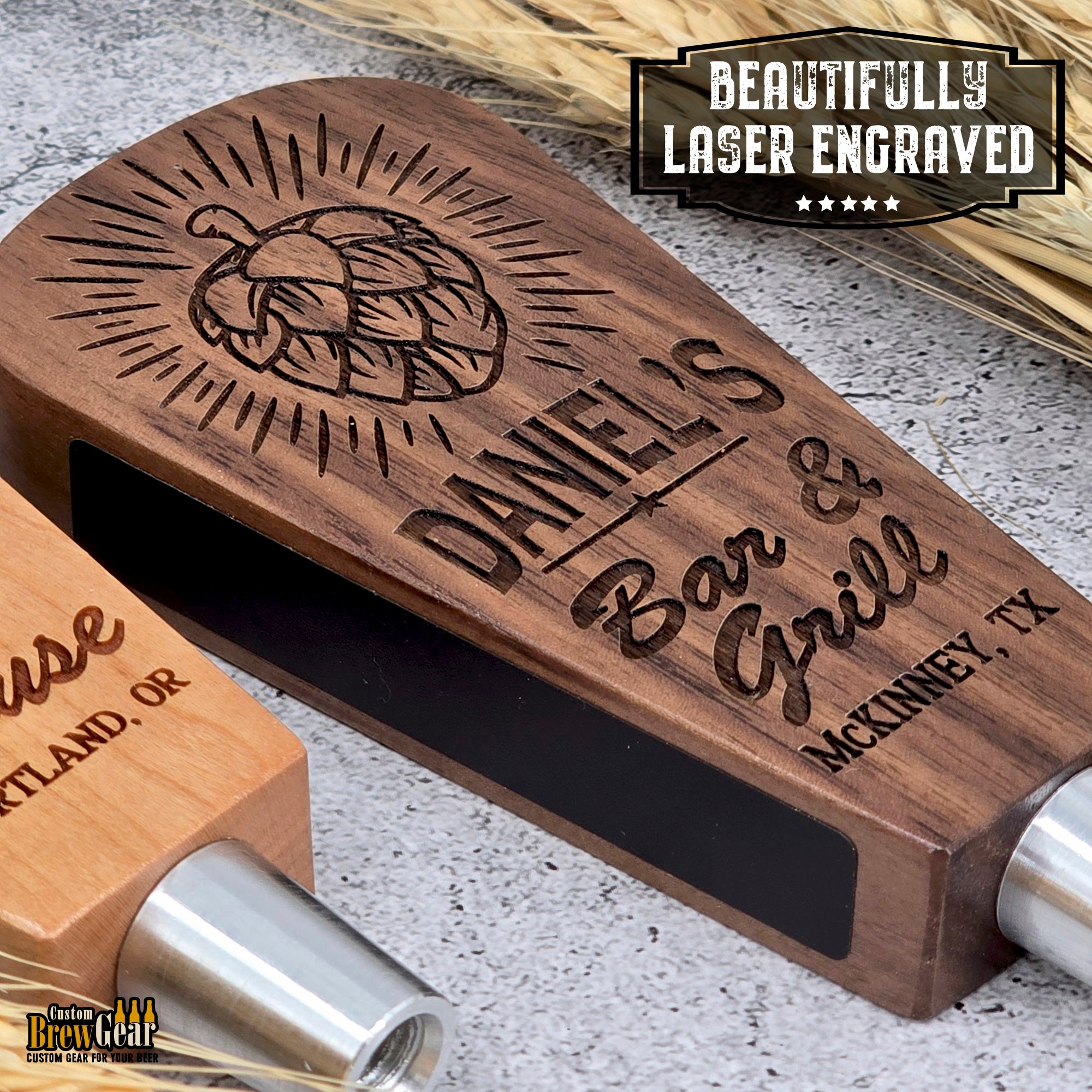 Personalized Short Beer Tap Handle – 5.75