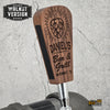 Personalized Short Beer Tap Handle – 5.75" Engraved Wood Kegerator Handle with Chalkboard
