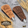 Personalized Short Beer Tap Handle – 5.75" Engraved Wood Kegerator Handle with Chalkboard