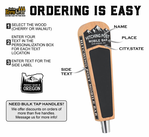 Personalized Tap Handle – Mountain Edition