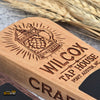 Custom Engraved Paddle Style Tap Handle – Engraved Wood Kegerator Handle with Chalkboard