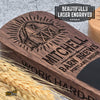Custom Engraved Paddle Style Tap Handle – Engraved Wood Kegerator Handle with Chalkboard