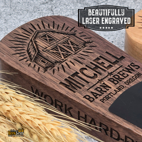 Custom Engraved Paddle Style Tap Handle – Engraved Wood Kegerator Handle with Chalkboard