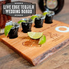 Personalized Tequila Flight Board for Wedding Gift