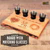 Personalized Tequila Flight Board for Wedding Gift