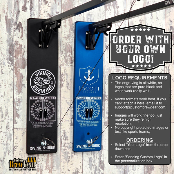 Anodized Aluminum Personalized Ring & Hook Game | Outdoor Family Game - Custom Brew Gear