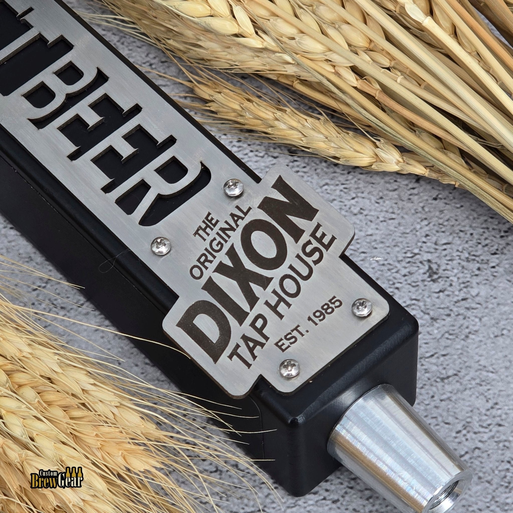 Black and Stainless Edition Tap Handle - Custom Brew Gear