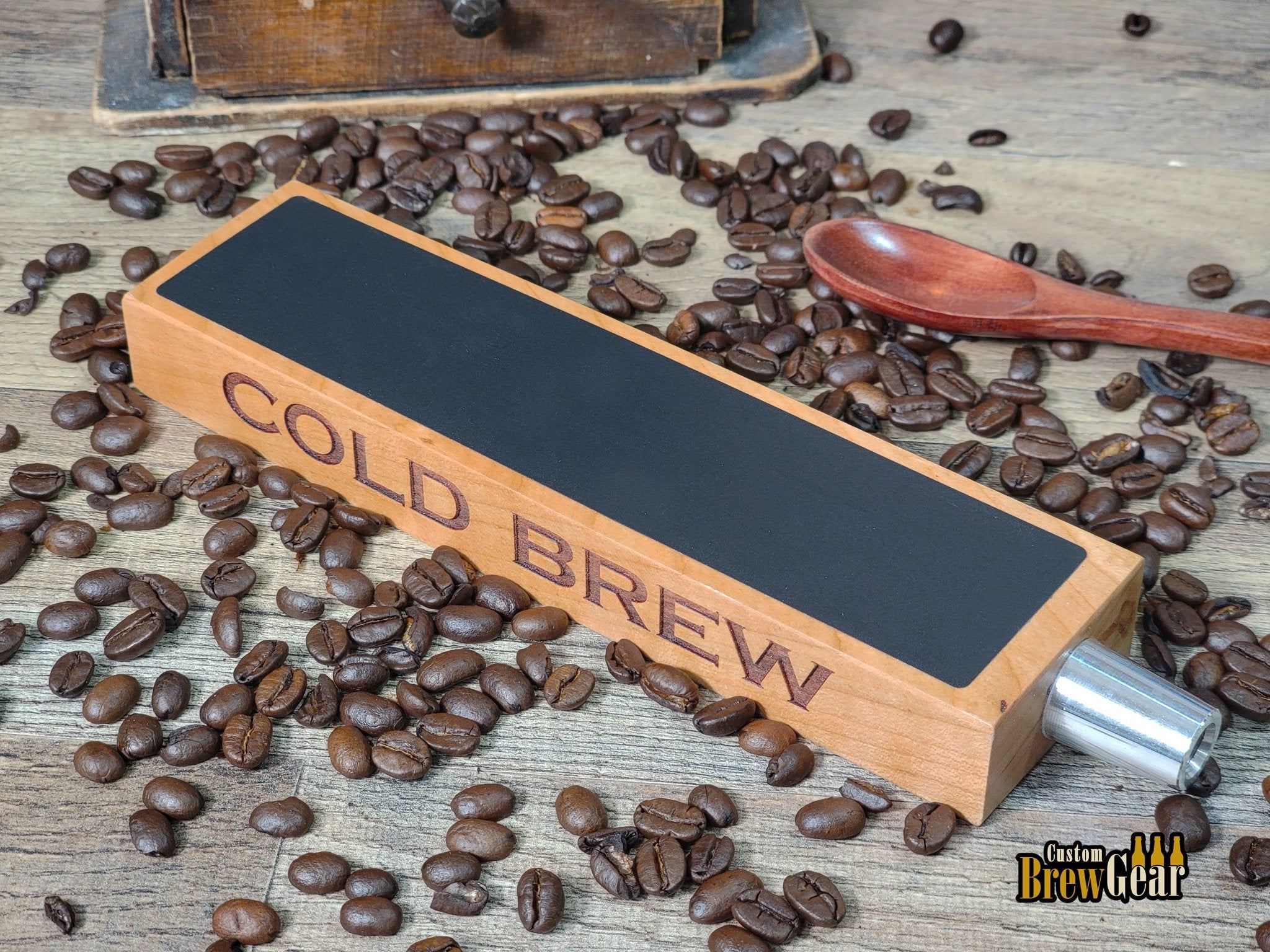 Cold Brew Coffee Tap Handle - Solid Cherry or Walnut - Custom Brew Gear