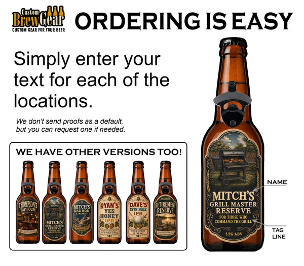 Custom Bottle Opener-Grill Master Edition - Custom Brew Gear