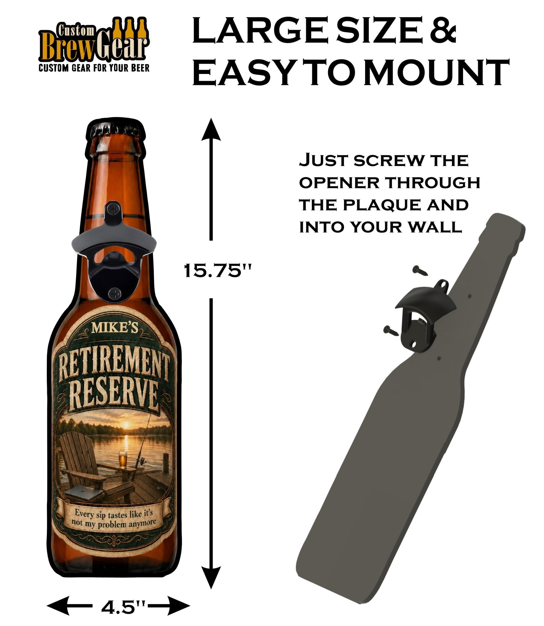 Custom Bottle Opener-Retirement Edition - Custom Brew Gear