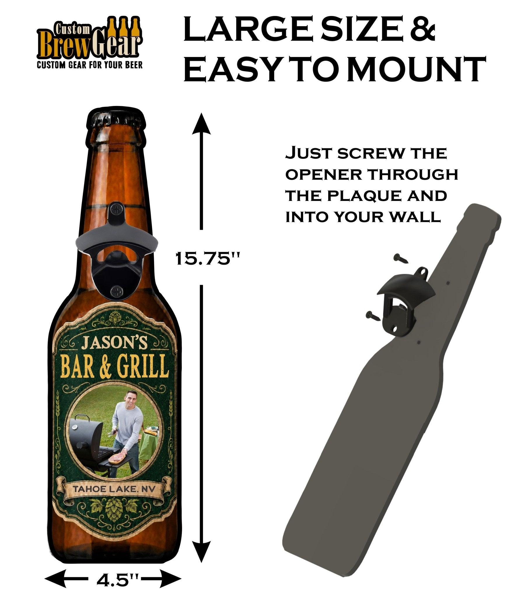 Custom Bottle Opener-Round Photo Edition - Custom Brew Gear