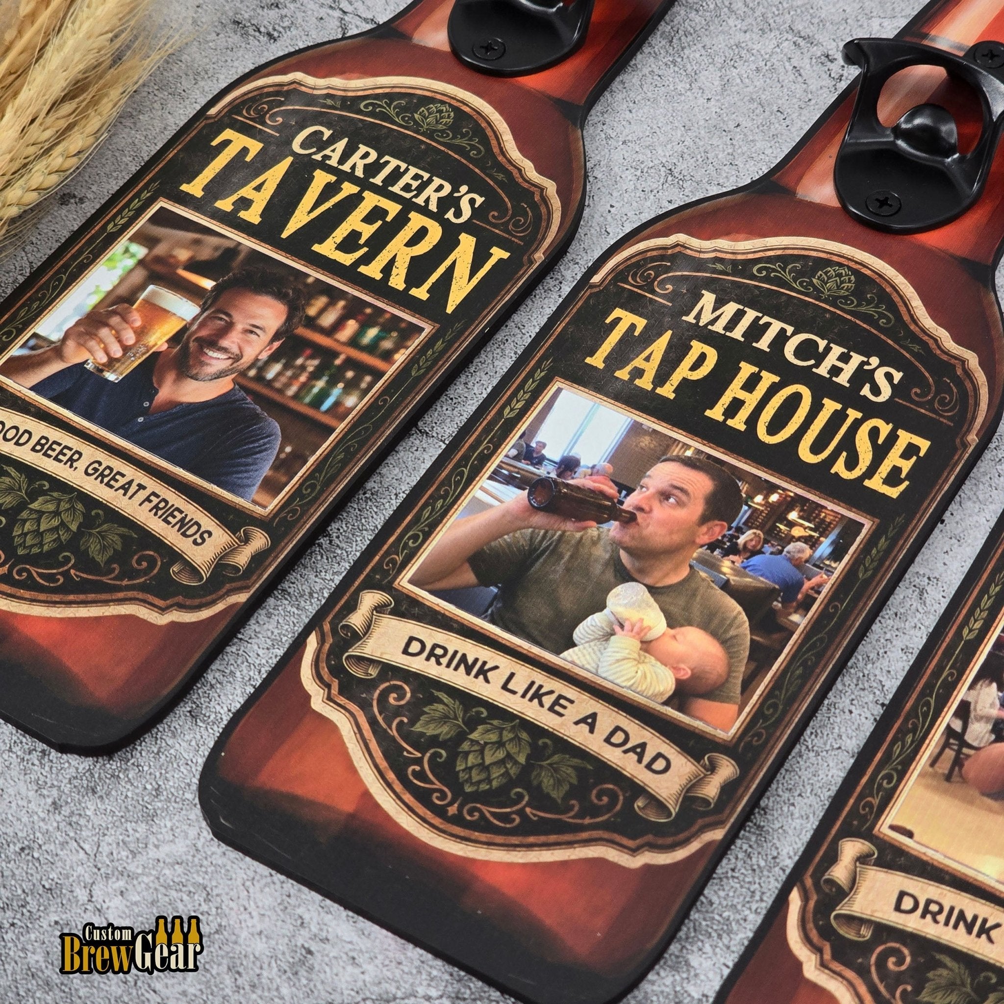 Custom Bottle Opener-Square Photo Edition - Custom Brew Gear