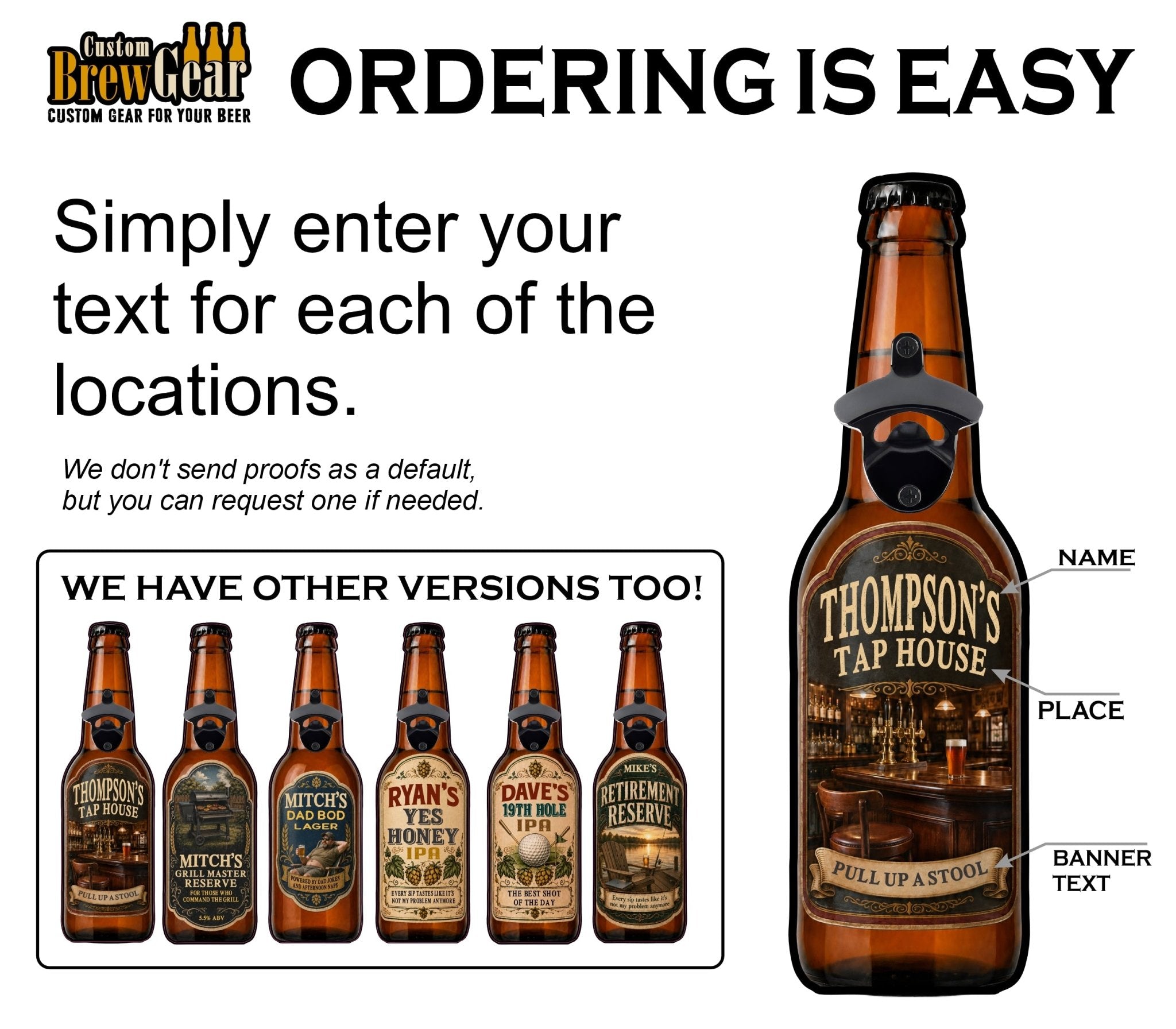 Custom Bottle Opener-Tap House Edition - Custom Brew Gear