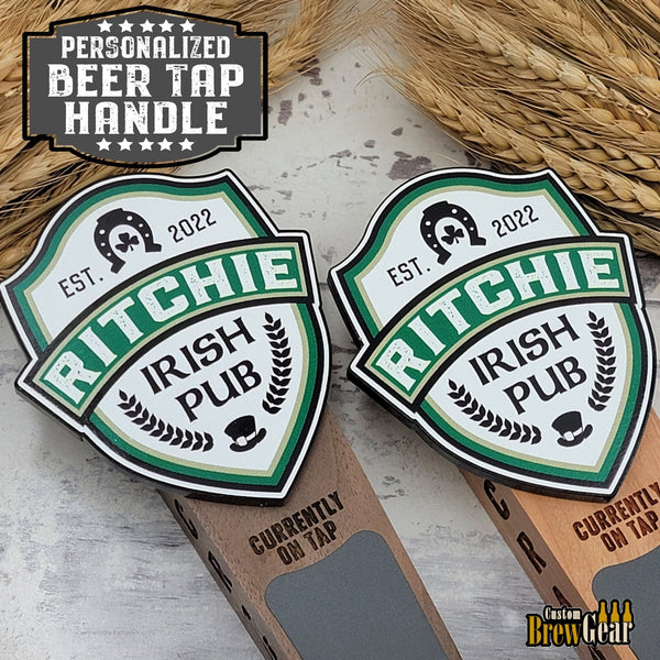 Custom Chalkboard Beer Tap Handle - Irish Pub Edition - Custom Brew Gear