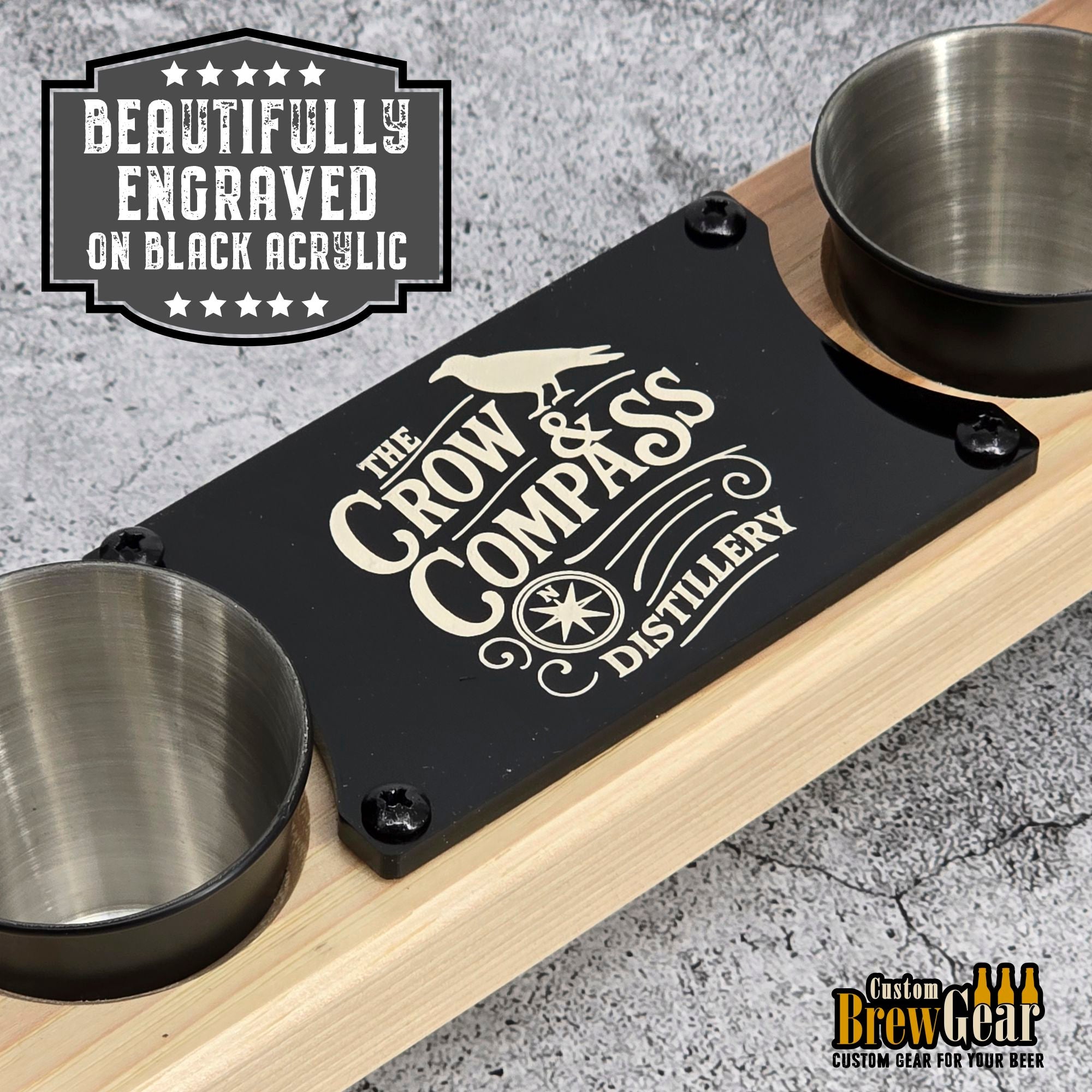 Custom Distillery Shot Glass Flight - Custom Brew Gear