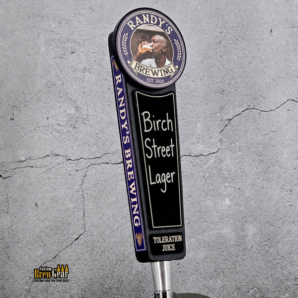 Custom Photo Tap Handle with Acrylic Chalkboard - Custom Brew Gear