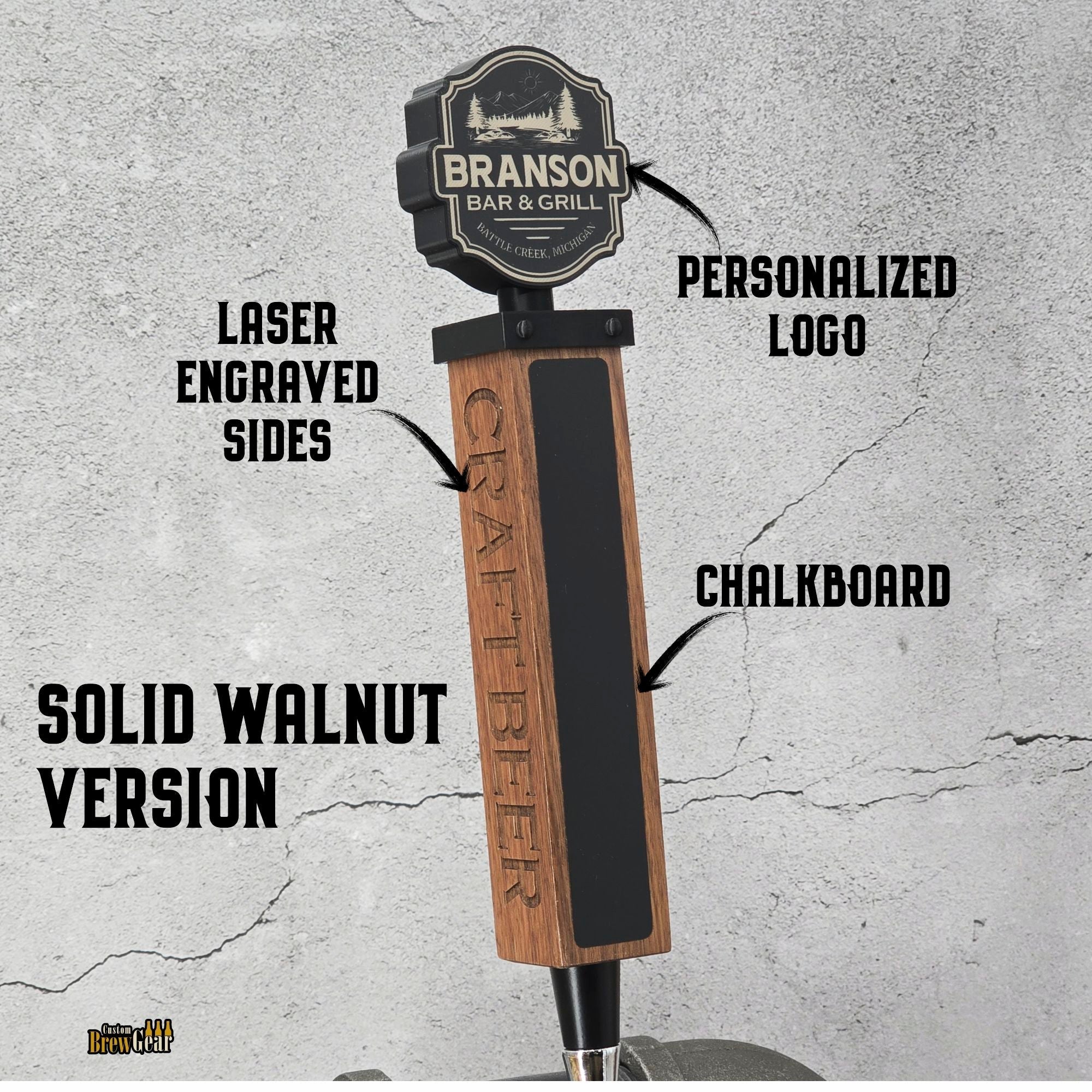 Custom Tap Handle - Black Label Menu Edition - Custom Brew Gear
